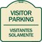 Signmission Bilingual Reserved Parking Visitor Parking Visitantes Solamente Alum Sign, 18" x 18", TG-1818-24300 A-DES-TG-1818-24300 - alternate 1